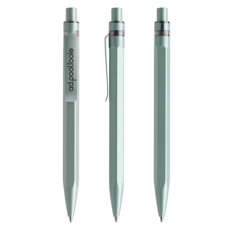 Prodir QS50 stone balpen - gerecycled kunststof - zwarte, blauwe inkt 