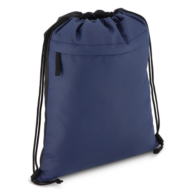 PU gecoorde 600D gerecycled PET trekkoordtas 33 x 42 cm