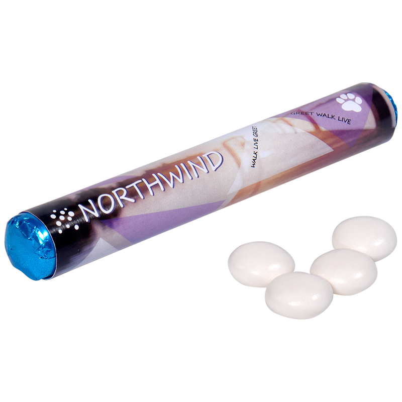Rol Mentos - mint of fruitsmaak - ca. 14 stuks - vegan en halal