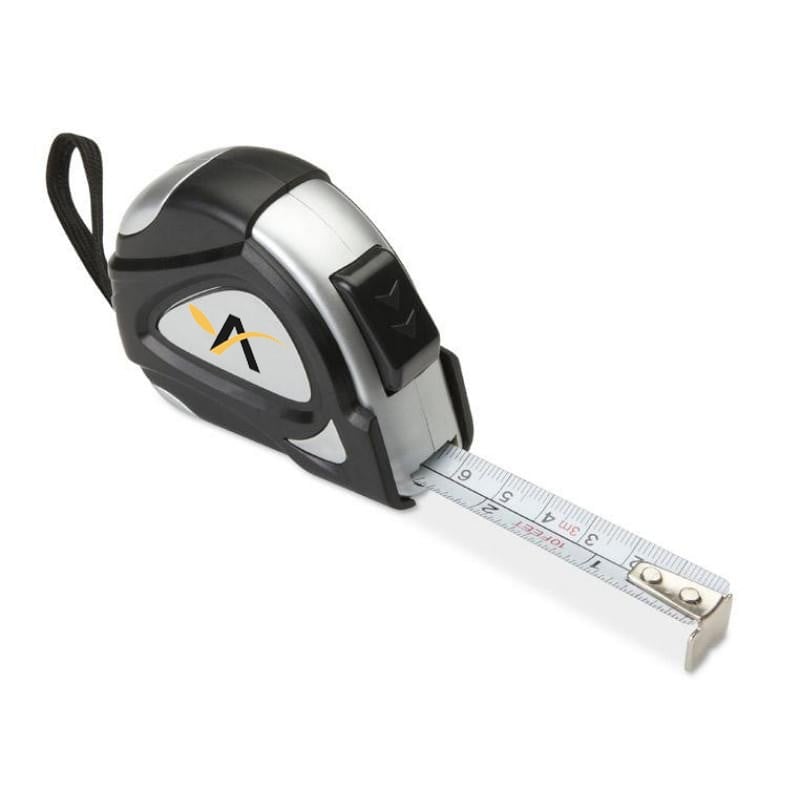 Rolmaat - 3 m - metaal - polsriempje - metalen clip bedrukken ...