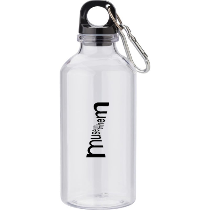 Drinkfles 400ml - rPET - met karabijnhaak