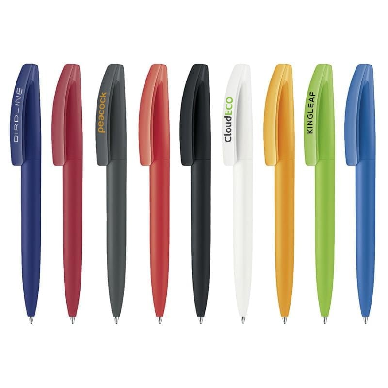 Senator Bridge balpen - kunststof - zwarte, blauwe inkt - soft touch - draai mechanisme