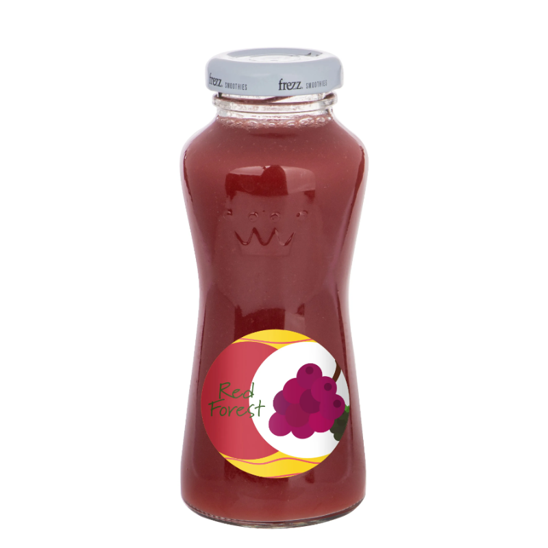 Smoothie bosfruit 200ml - glazen fles - witte dop