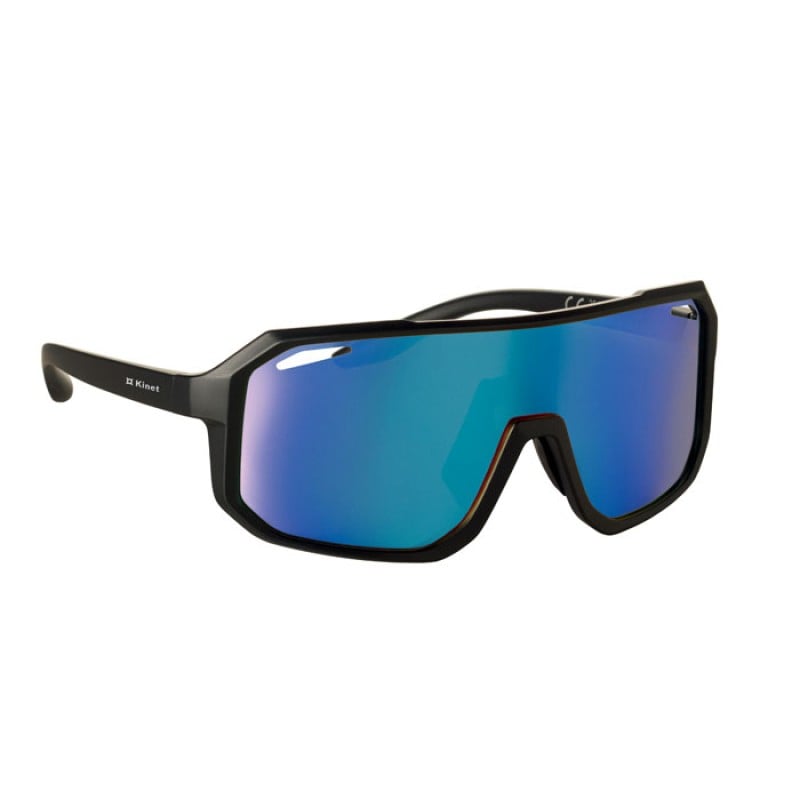 Sport zonnebril - spiegelglazen - zwart montuur - UV400 bescherming