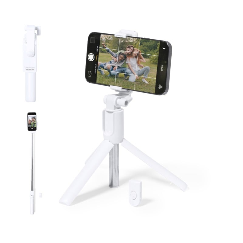 Smartphone fotostatief - RVS en kunststof - 5 posities - opvouwbaar - in doosje