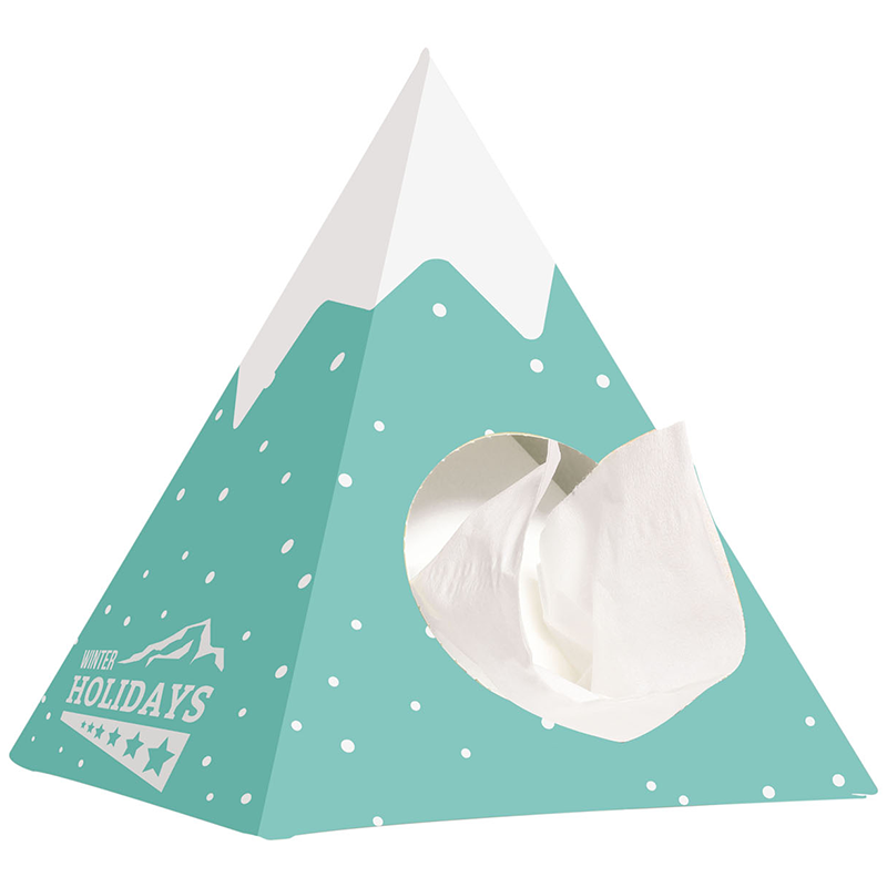 Tissuebox in pyramidevorm - 50 tissues - 3-laags