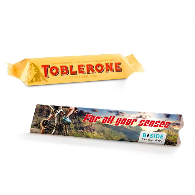 Toblerone chocoladereep - 35 gram - melkchocolade, honing en amandelnougat