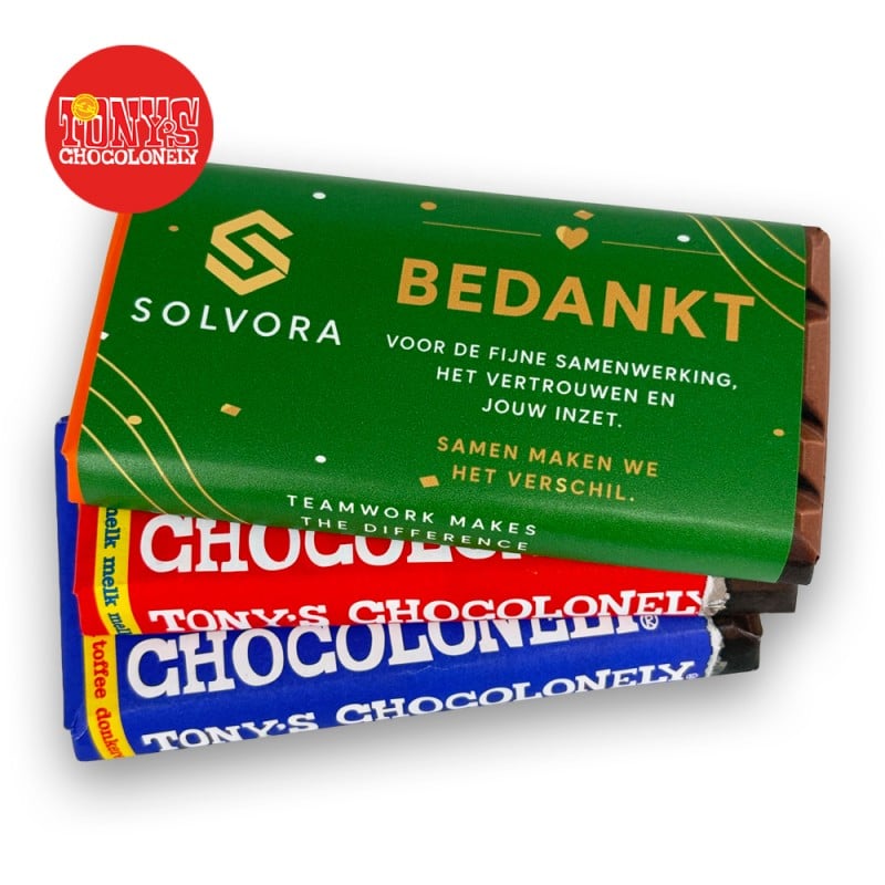 Tony's Chocolonely reep 90 gram - met sleeve