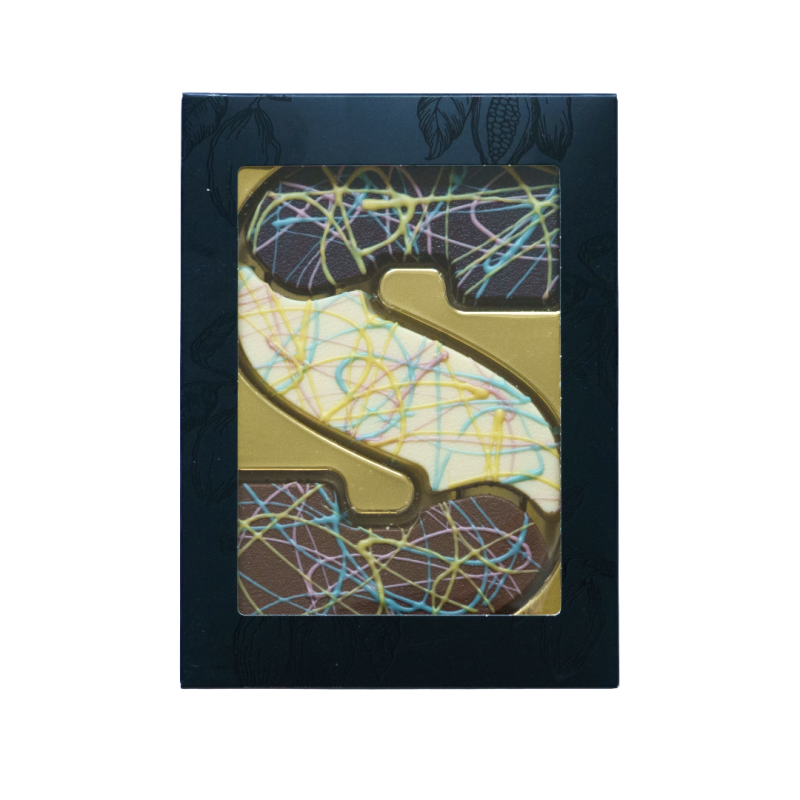 Triple Splash chocoladeletter S - 200 gram