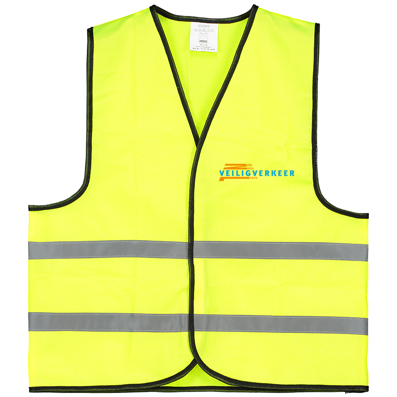 Brickstone veiligheidsvest - polyester - kinderen 6 t/m 12 jaar - klittenbandsluiting 