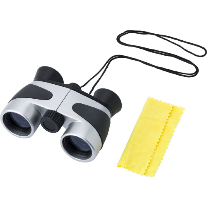Verrekijker 4x30 vergroting - aluminium en rubber - in etui