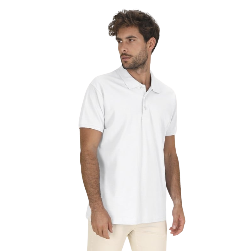 Volwassene Wit Polo Shirt Chaplin