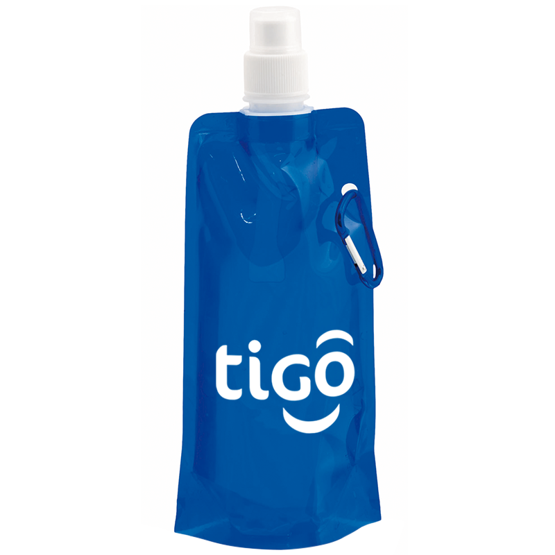 Boxter opvouwbare waterfles 400 ml - rPET - draaidop met karabijnhaak