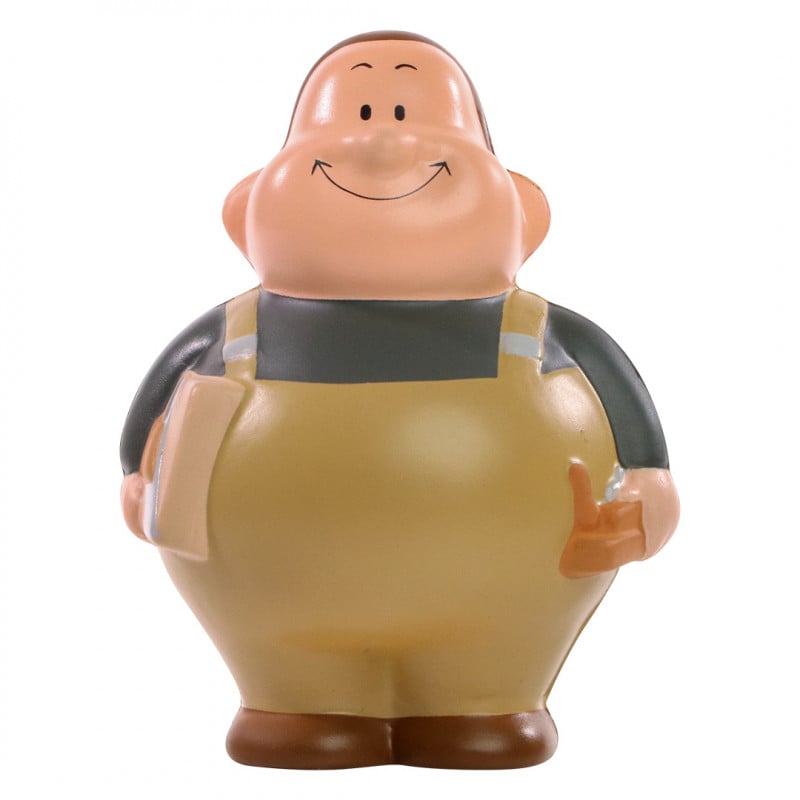 Bert® anti stress figuur - houtwerker - 10 cm