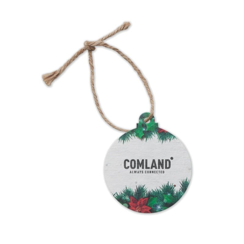 Bauseed kerstbalvorm zaadpapier - papier