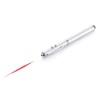 4 in 1 stylus balpen - messing - zwarte inkt - zaklamp - laser pointer