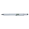 5 in 1 toolpen - metaal - blauwe inkt - 5 functies