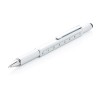 5 in 1 toolpen - metaal - blauwe inkt - 5 functies