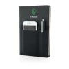 Notitieboek - A5 - PU - 80 vellen - gelinieerd - opbergvakken - hardcover