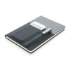 Notitieboek - A5 - PU - 80 vellen - gelinieerd - opbergvakken - hardcover