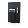 Notitieboek - A5 - PU - 80 vellen - gelinieerd - opbergvakken - hardcover