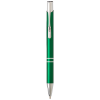 Delia balpen - aluminium - blauwe inkt - hoogglans UV afwerking - zilveren clip, tip en top