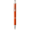 Delia balpen - aluminium - blauwe inkt - hoogglans UV afwerking - zilveren clip, tip en top