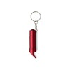 Carlo sleutelhanger - aluminium - 7 cm - met zaklamp en flesopener