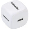 anti-stress bal - dobbelsteen - met tekst - 4,8 cm - PU