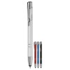 Alicante stylus balpen - metaal - blauwe inkt - ring detail