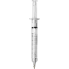 Injectiespuit balpen - kunststof - zwarte inkt - gekleurde vloeistof