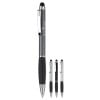 Mercurius stylus balpen - kunststof - blauwe inkt - metalen clip - rubberen grip - draaimechanisme