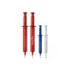 Injectiespuit pen - kunststof - zwarte, blauwe inkt