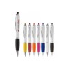 Hawaï stylus balpen - kunststof - blauwe inkt - gekleurde stylus - draaimechanisme - frosty grip - hard colour