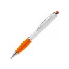 Hawaï stylus balpen - kunststof - blauwe inkt - gekleurde stylus - draaimechanisme - frosty grip - hard colour
