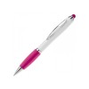Hawaï stylus balpen - kunststof - blauwe inkt - gekleurde stylus - draaimechanisme - frosty grip - hard colour