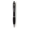 Lana stylus balpen - kunststof - zwarte inkt - rubberen grip - metalen details