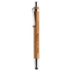 Byron stylus balpen - kunststof en bamboe - blauwe inkt - metalen clip