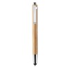 Byron stylus balpen - kunststof en bamboe - blauwe inkt - metalen clip