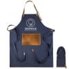 BBQ schort en want - katoen/polyester - in geschenkverpakking