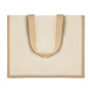 Boodschappentas - jute en canvas - 42 x 42 x 19 cm - 33,5 L