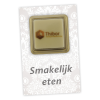 Visitekaartje met logo bonbon - praliné - eigen logo - 11g