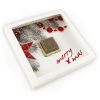 Promokaartje met 1 chocoladeblokje - melk/wit - eigen logo - 11g