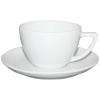 Cappuccino kop en schotel - 200ml - porselein - wit