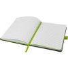 Color edge notitieboek - A5 - PU - 40 vellen - gekleurde paginaranden, lint, elastieksluiting en penlus - hardcover