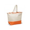 Shopper - canvas - 380g/m² - 50 x 36 x 18 cm - gekleurde bodem - lange hengsels
