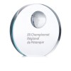 Glazen trofee met wereldbol