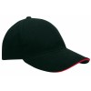 Heavy brushed cap - katoen - 6 panelen - verstevigde voorzijde - koperen bucklesluiting