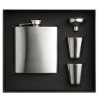 Heupfles set met bekertjes 175 ml - RVS - schroefdop