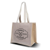Juco draagtas - jute en katoen - 37 x 30 x 15 cm - lange zachte hengsels
